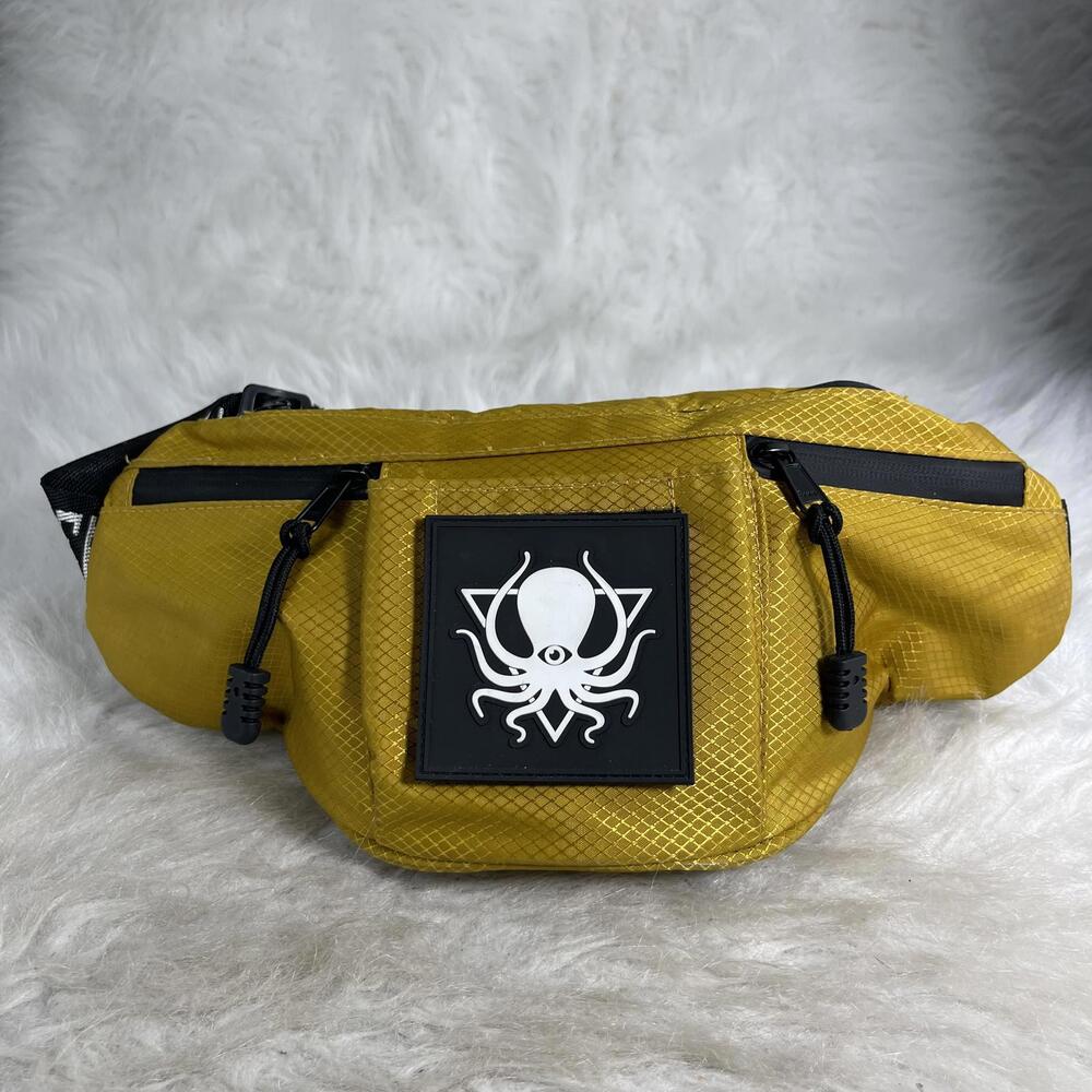 DDD Gold dimond ripstop side bag Yellow Men's Waist Bag with Octopus Logo